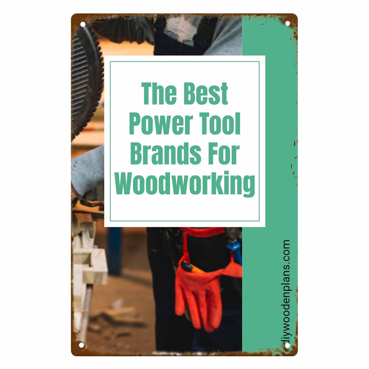 Best Tools For Workshop - 2D フラット 1 個 木工用の最高の電動工具ブランドの金属製壁掛けサイン装飾、家庭用ワークショップ、ガレージ、オフィス、寝室用