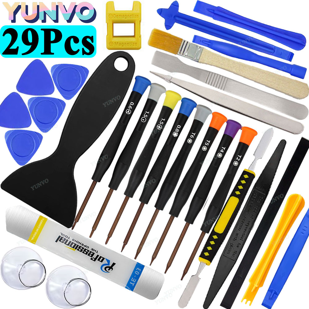 Tools Xiaomi - 29個入り携帯電話修理ツールキット、iPhone、Samsung、Xiaomiタブレット画面分解用精密開口＆こじ開けツールセット