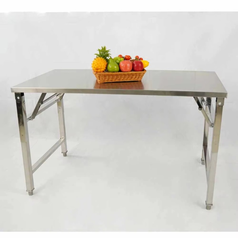 Workbench Portable Fold - ステンレス鋼折りたたみダイニングテーブルポータブルピクニックキッチン準備作業台屋外レストランキャンプ家具お手入れ簡単
