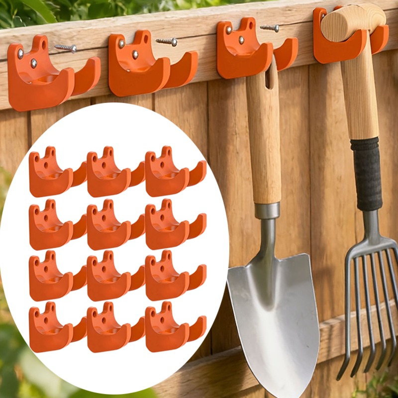 Workshop Tools On Wall - 2-10個入りヘビーデューティーガーデンツールラック壁掛けフックガレージ収納オーガナイザーハンガー（熊手、シャベル、ほうき、作業場用ブラケット用）