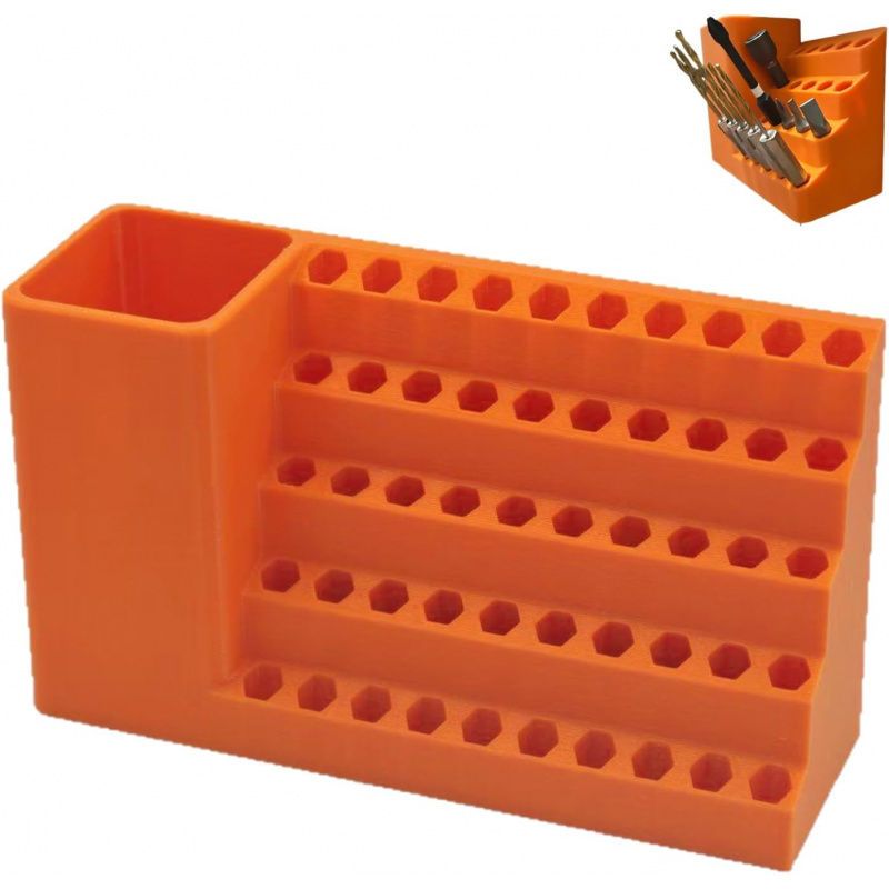 Tools Box For Workshop - 50穴六角ドライバービット収納ボックス1/4インチインパクトドライバービットホルダーオーガナイザー耐久性のあるツールボックスDIY＆ワークショップ用