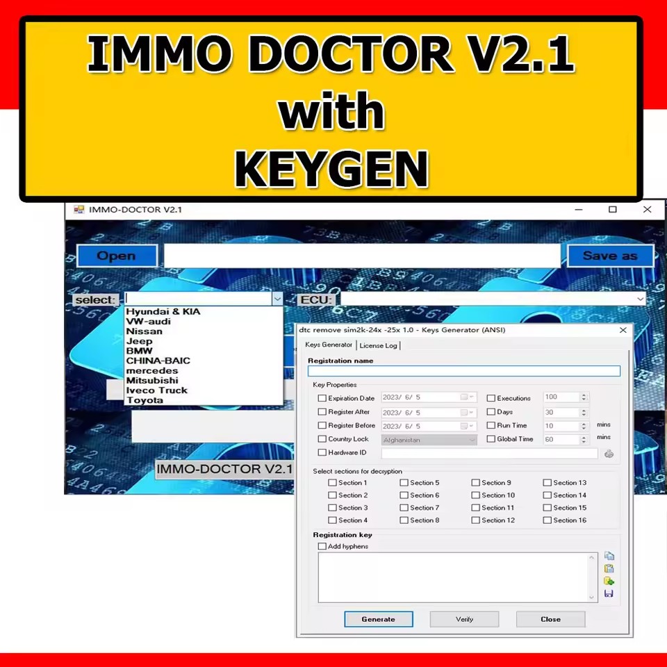 Workshop Tools Brand - Immo Doctor マルチブランド V2.1 ECU 診断ツール
