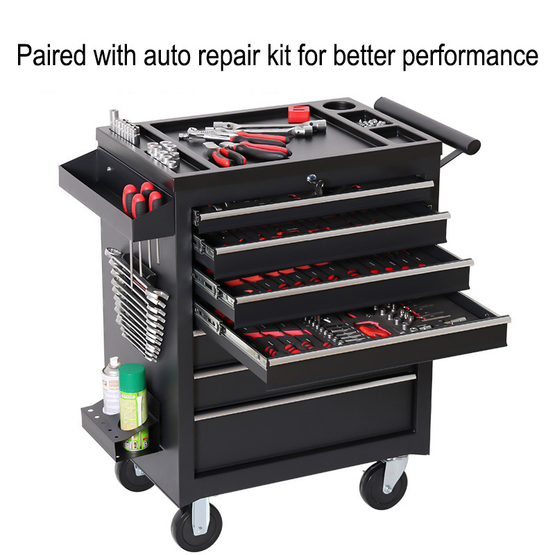 Tools Trolley For Workshop - 5段引き出し収納ツールボックストロリー、多機能自動車修理ハードウェアモバイルメンテナンスツールキットキャビネット