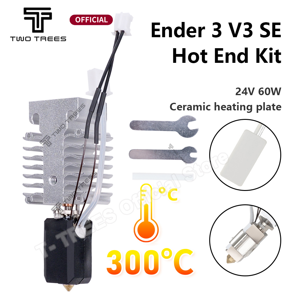 Creality Printer Ender 3 - ホットエンドキット,Creality Ender 3,v3,se,24v,60w,セラミックヒーター,サーミスター,3Dプリンター部品,ノズルキット,加熱ブロック用