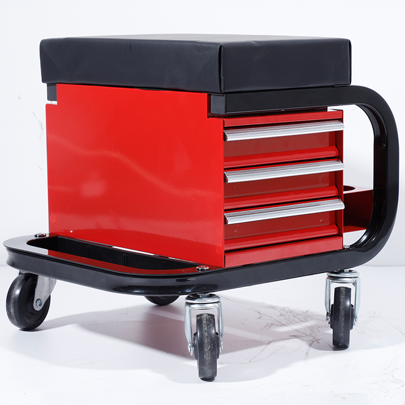 Tools Trolley For Workshop - ワークショップ用ロック式ツールトロリーカート、ローリングボックス、ヘビーデューティステンレススチールツールチェスト、3段引き出し付きワークベンチツールキャビネット