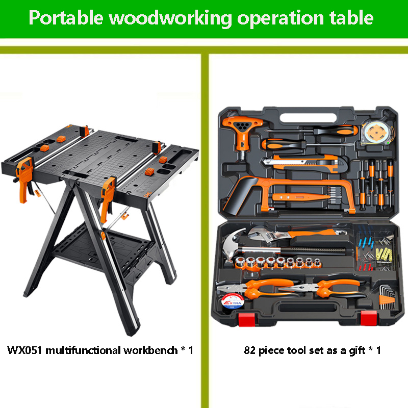 Workbench Portable Fold - WX051モバイルポータブル木工テーブルソー多機能ワークベンチポータブル折りたたみツール安全で耐久性のある