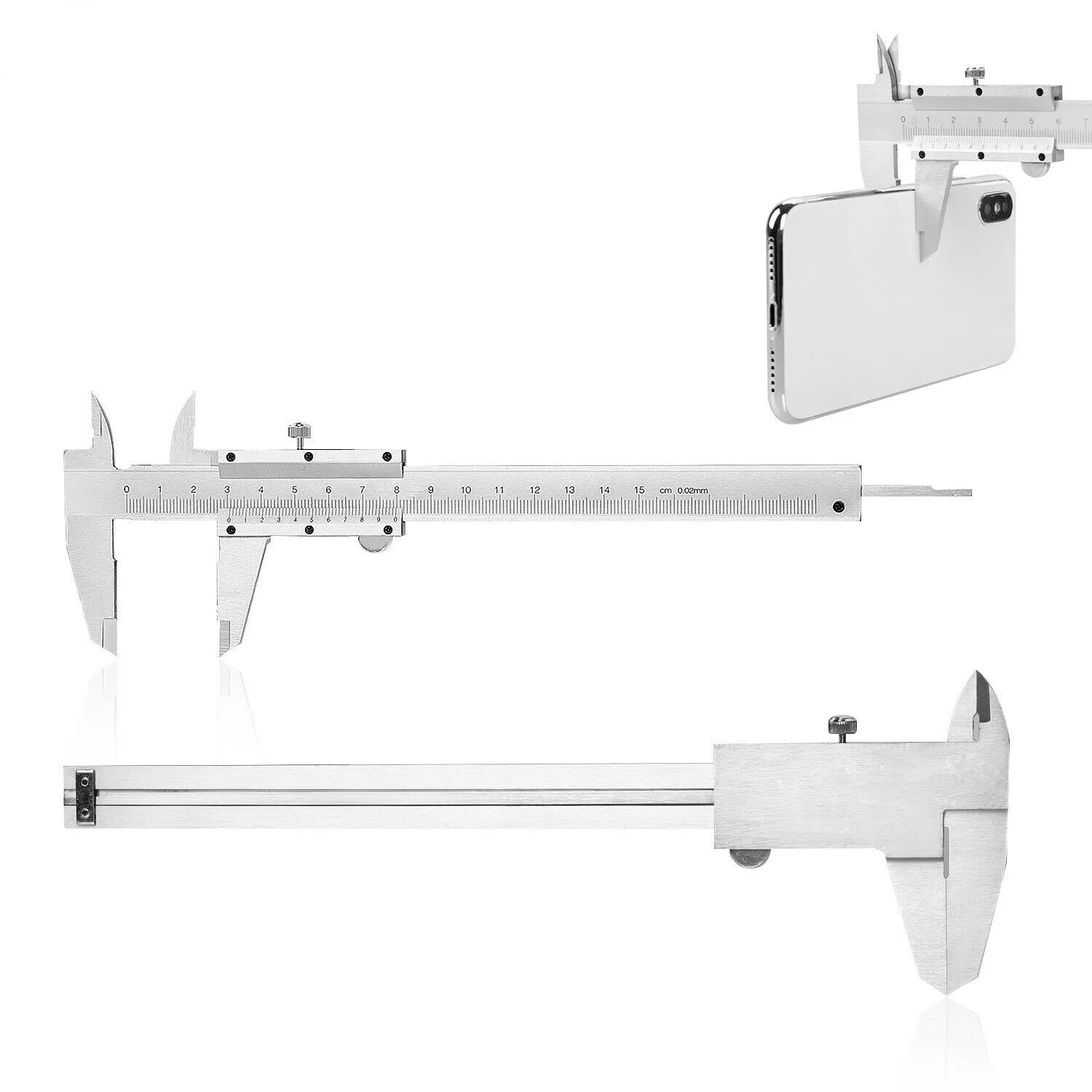 Workshop Tools Engineering - 0-150 ミリメートルノギス 0.02 ミリメートル精度炭素鋼測定ツール金属精密定規ワークショップエンジニアリングレイアウト用