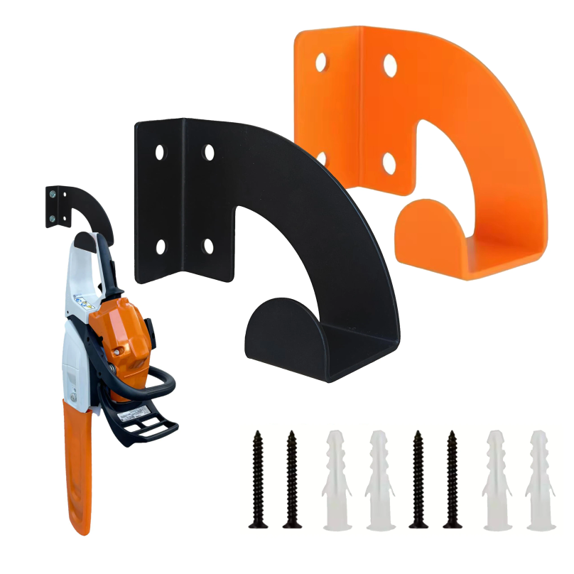 Workshop Tools Hanger - 1/2ツールラック、チェーンソー壁掛けハンガー、頑丈なチェーンソーハンガー、金属製ラックツール収納、作業場、ガレージ用