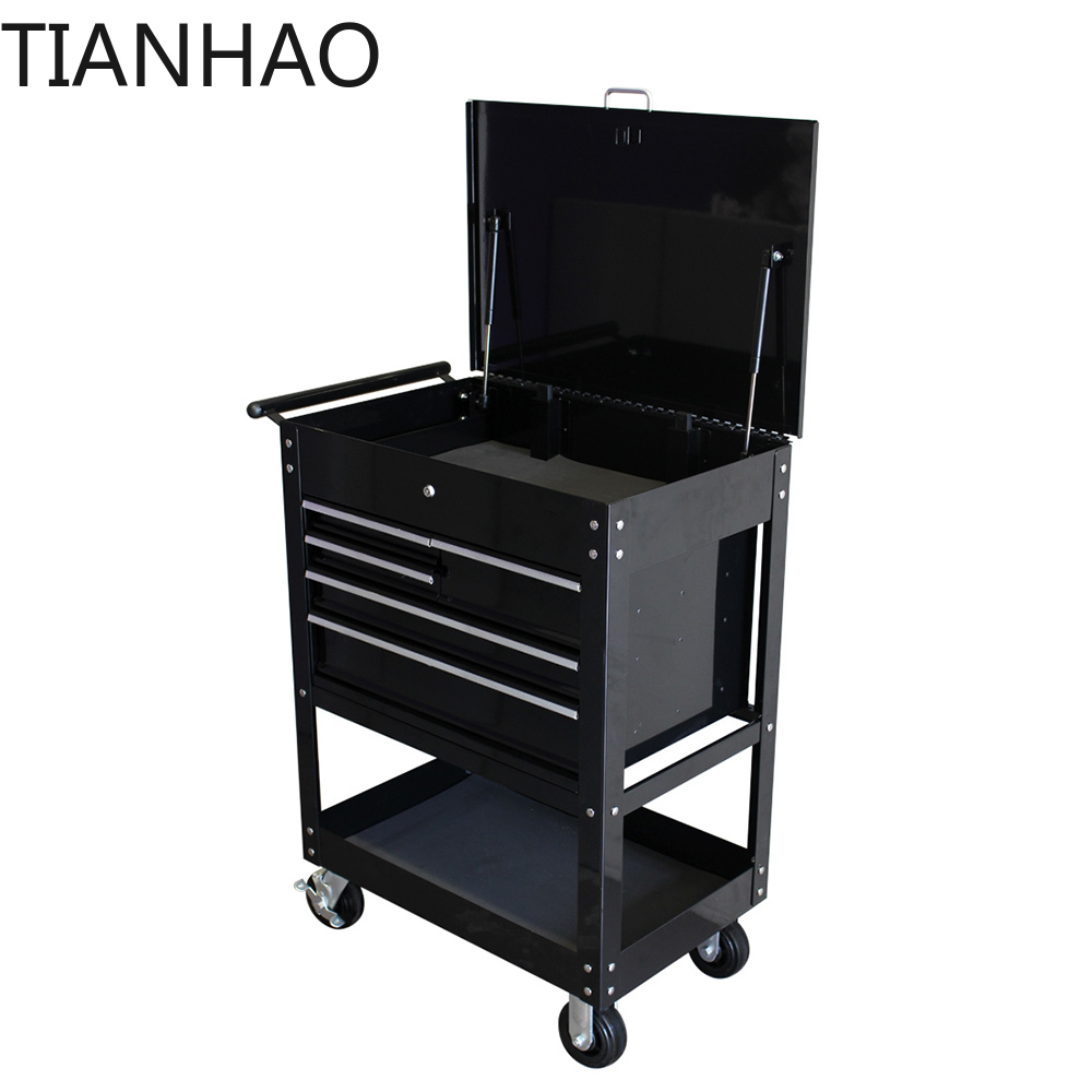 Best Tools For Workshop - ベストセラー4段モバイルトロリー、棚板1段、ハンドル付き、作業場用