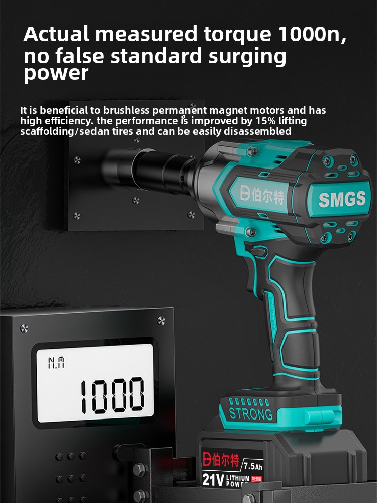 Tools Qcc - 110V/220V対応 ヘビーデューティー ブラシレス電動インパクトレンチ 高トルク パワーツール 自動車修理用