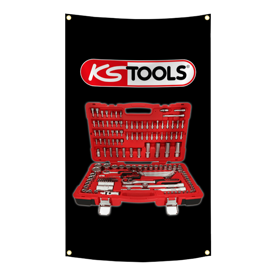 Workshop Tools Brand - KS TOOLS ブランド旗タペストリー ポリエステル製バナー ガレージや作業場の装飾に