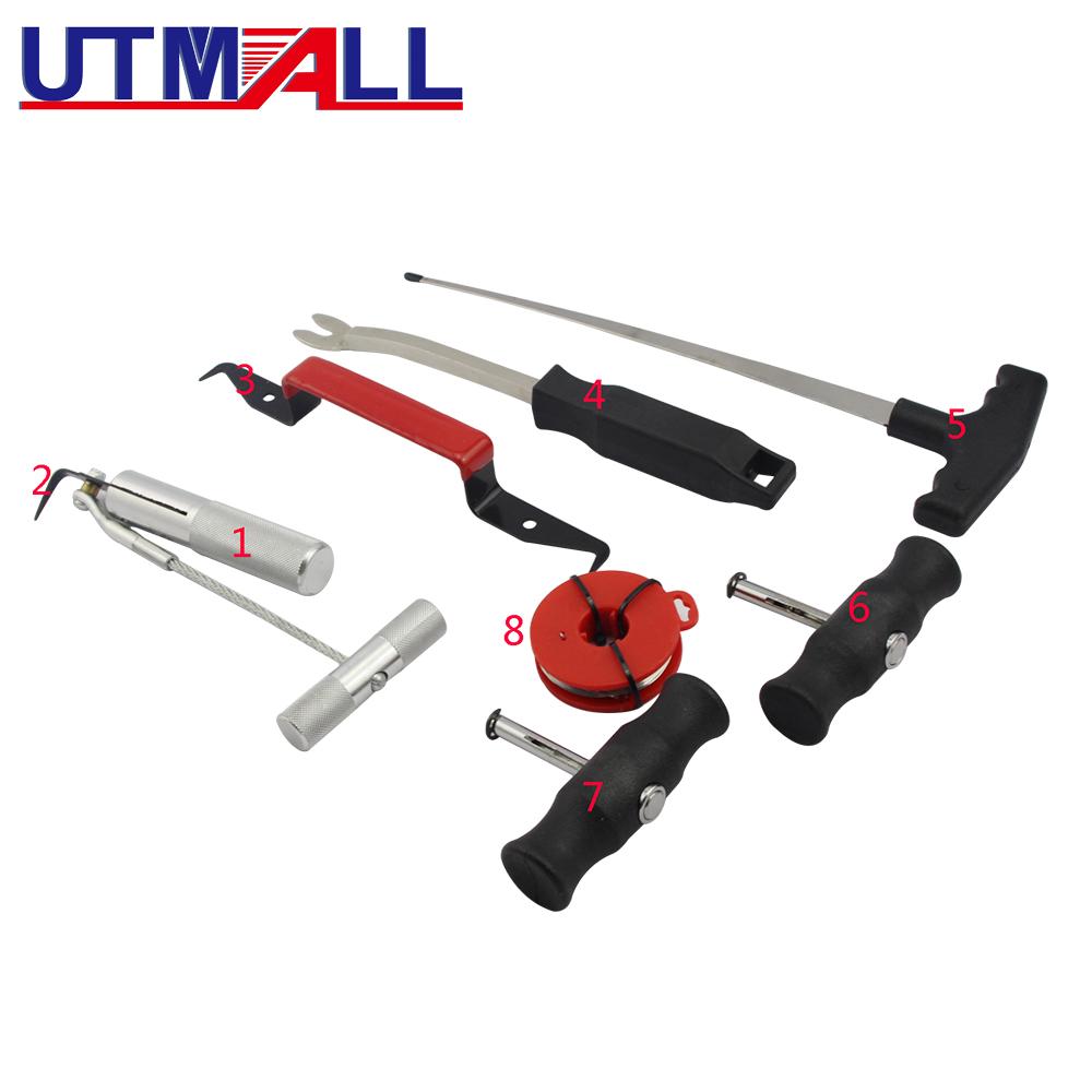 Workshop Tools Kit - 7個入り 車用フロントガラス交換キット 自動車ガラス取り外しツール 自動車整備工場向け