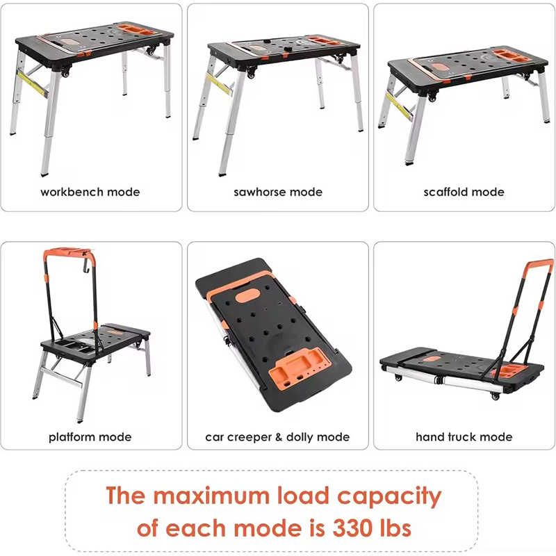 7-in-1多機能折りたたみ式ユーティリティカート、DIYや - Workbench Portable Fold のレビューと価格