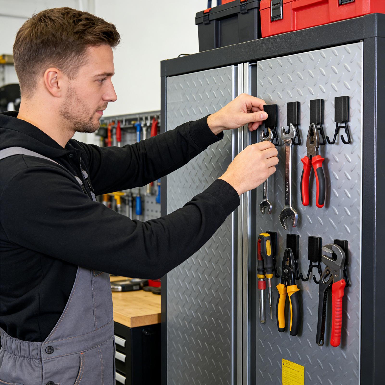 強力な磁気ユーティリティフック、頑丈な冷蔵庫の前扉、キッチン - Workshop Tools Hanger のレビューと価格