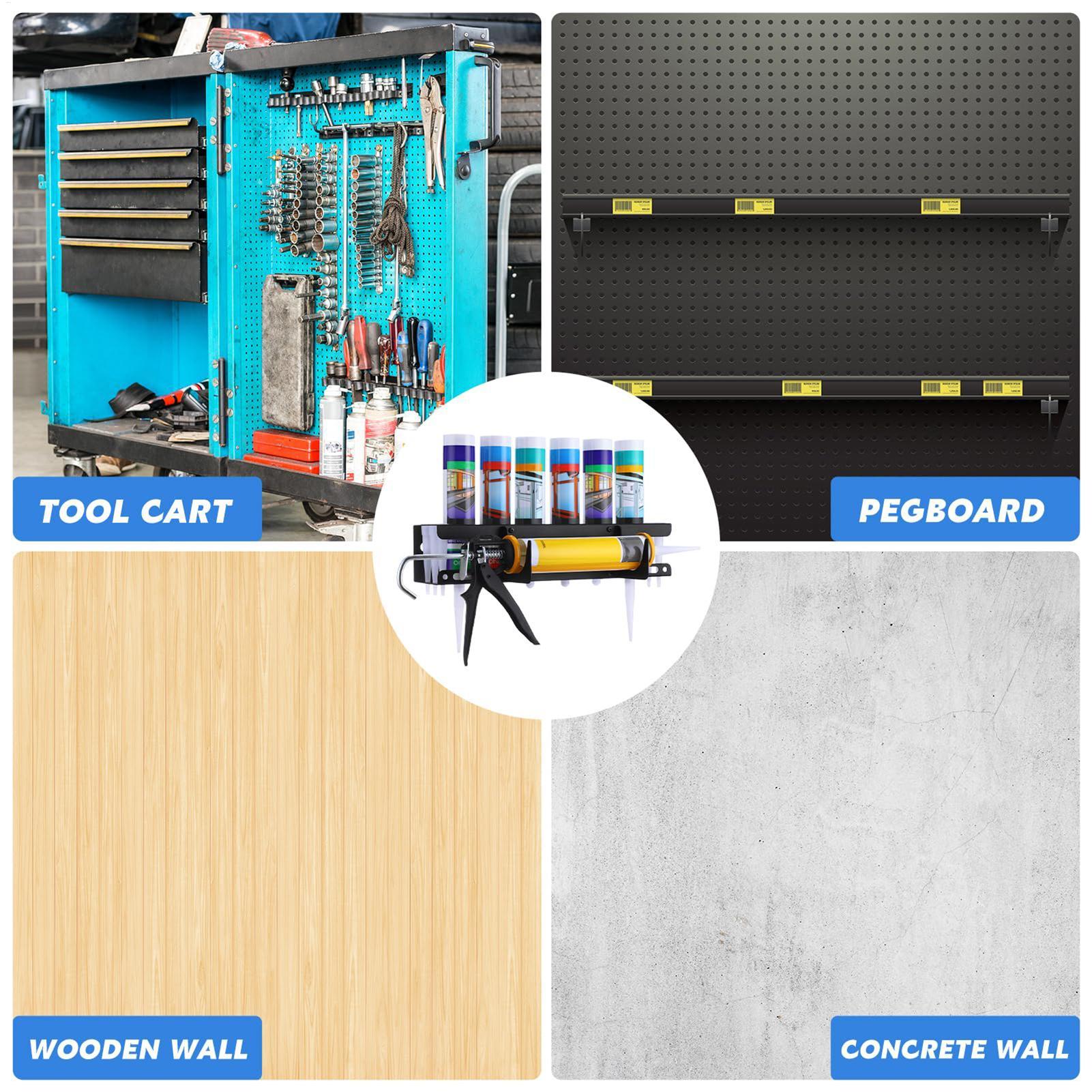 コーキングガンとチューブホルダー壁掛け式ハンドコーキングツー - Workshop Tools On Wall のレビューと価格