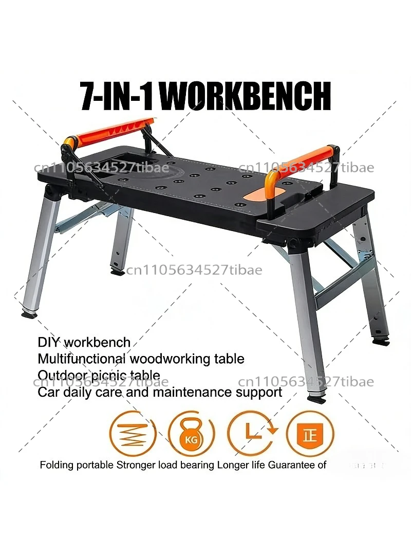 7-in-1ポータブル折りたたみ式ワークベンチ多機能DIY木 - Workbench Portable Fold のレビューと価格