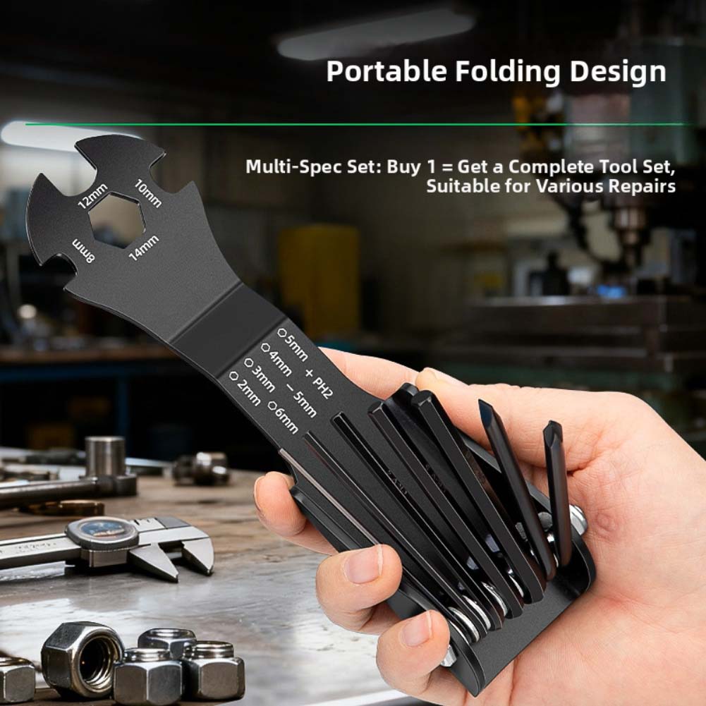 1pc 多機能折りたたみ六角レンチ高トルクポータブルワークシ - Workshop Hand Tools And Equipment のレビューと価格