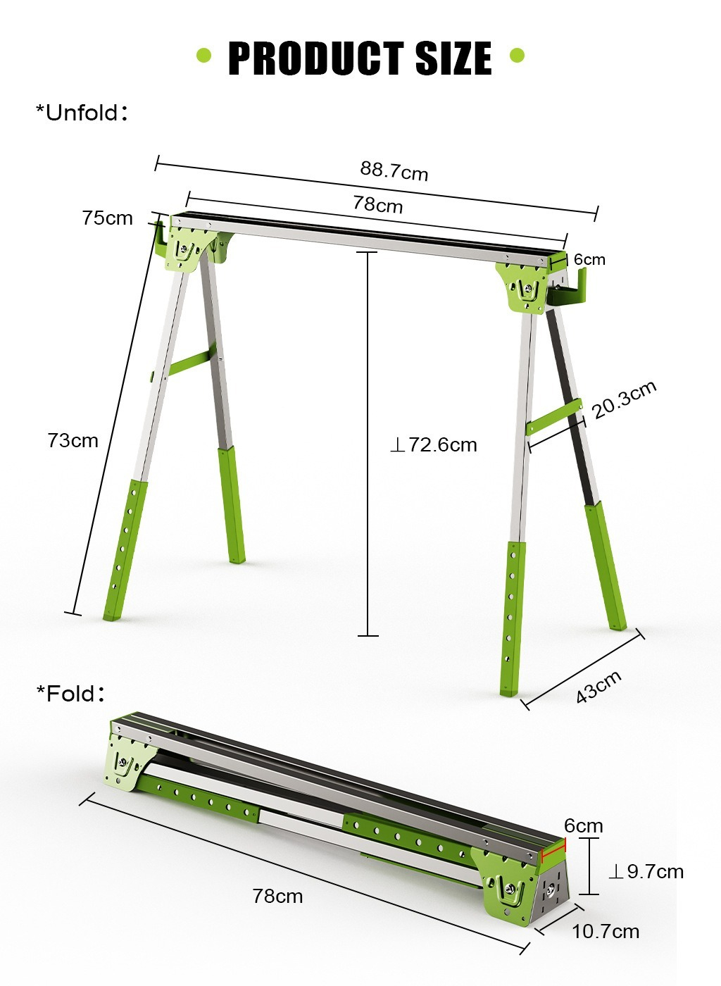 金属製の鋸台/鋸台スタンド、頑丈な鉄製ポータブル作業台NH- - Workbench Portable Fold のレビューと価格