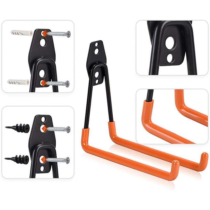 頑丈な壁掛け鉄製フックガレージオーガナイザー自転車はしごハン - Workshop Tools Hanger のレビューと価格