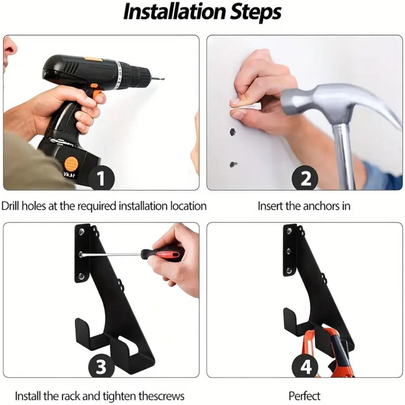 チェーンソーハンガー 壁掛け チェーンソー収納 省スペース  - Workshop Tools Hanger のレビューと価格