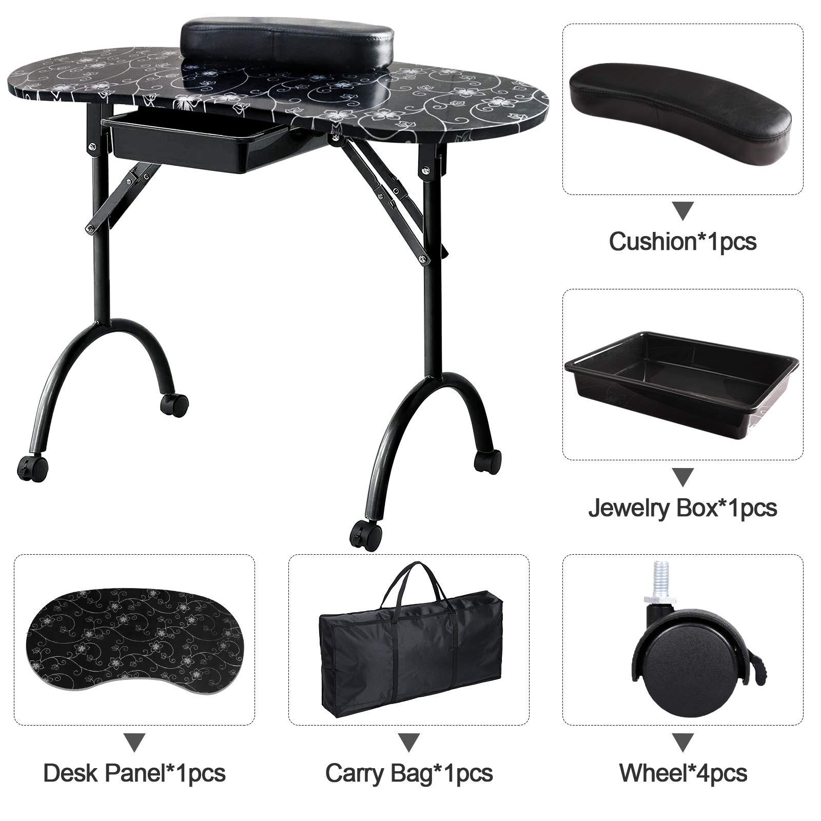 パターンマニキュアテーブル モダンシンプルマニキュアワークベ - Workbench Portable Fold のレビューと価格