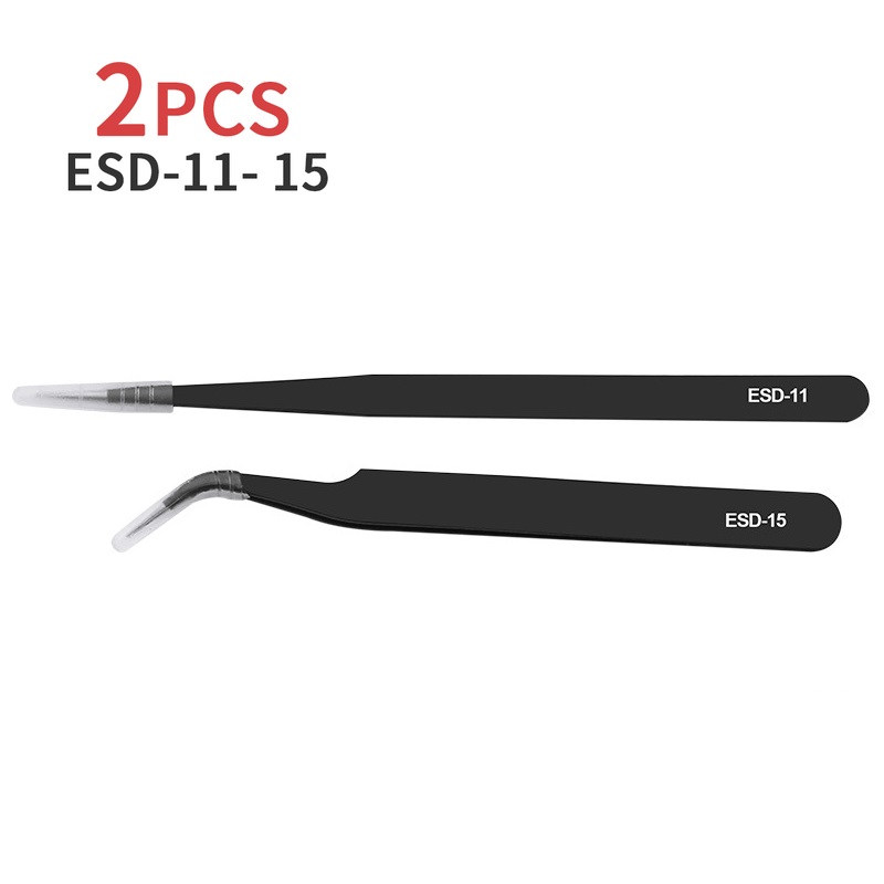 Esd-ワークショップ用ステンレス鋼ピンセット、帯電防止弾性 - Hand Tools Maintenance Workshop のレビューと価格