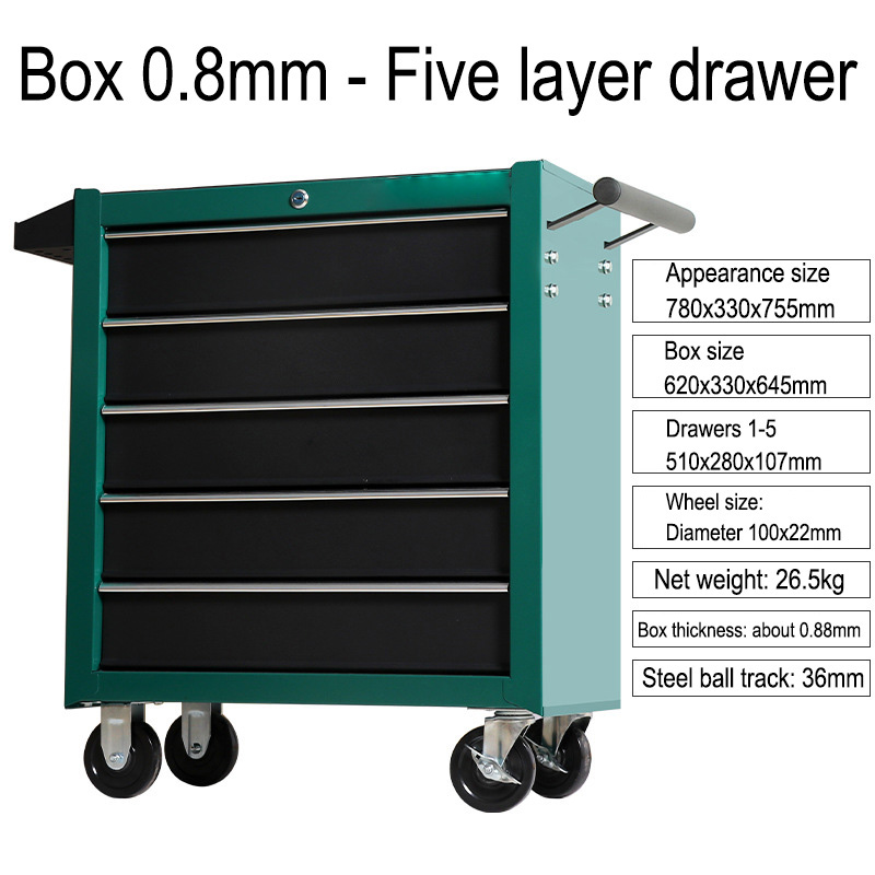 5段引き出し収納ツールボックストロリー、多機能自動車修理ハー - Tools Trolley For Workshop のレビューと価格