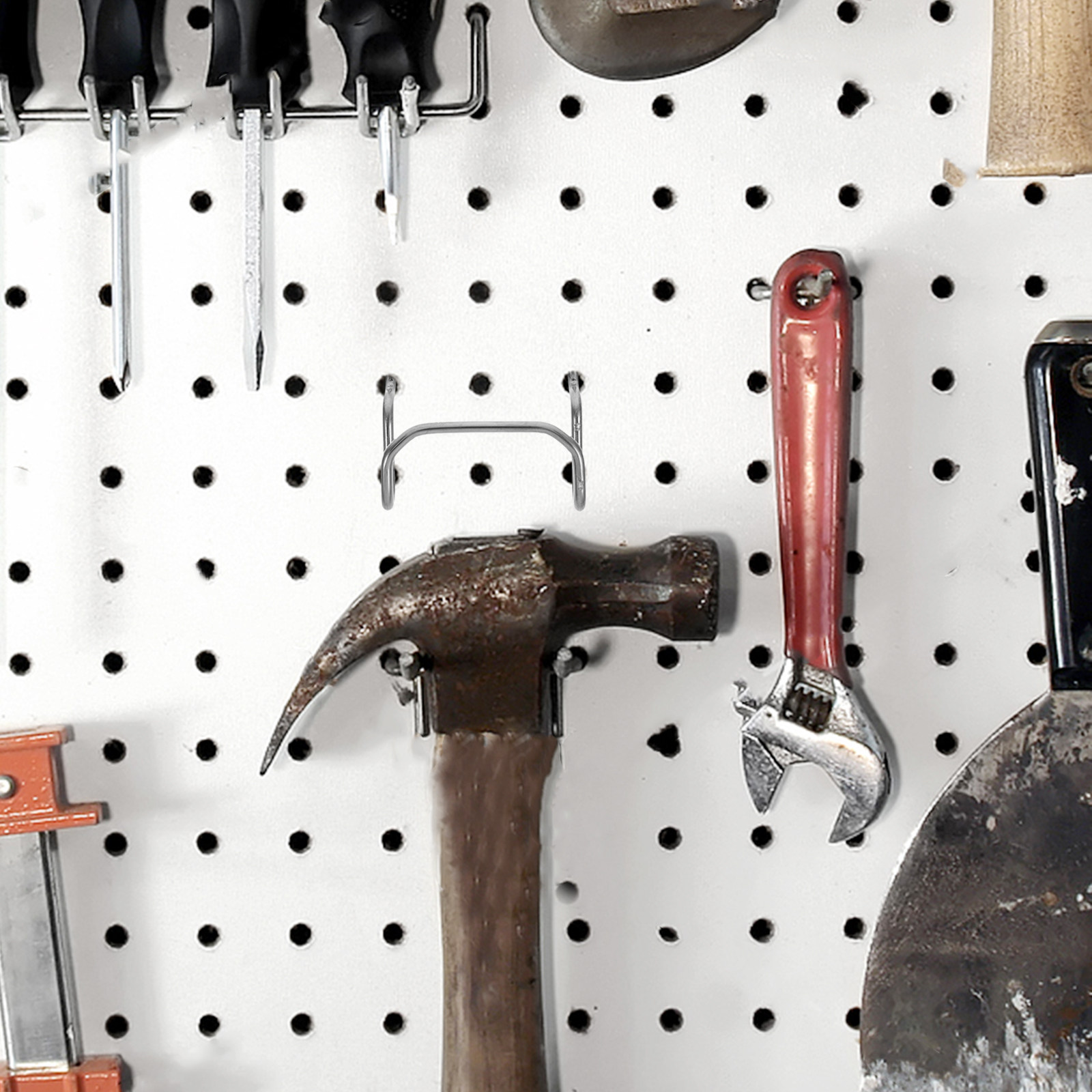 10個入りステンレス製ペグボードフック、収納ビン用、頑丈な厚 - Workshop Tools Hanger のレビューと価格
