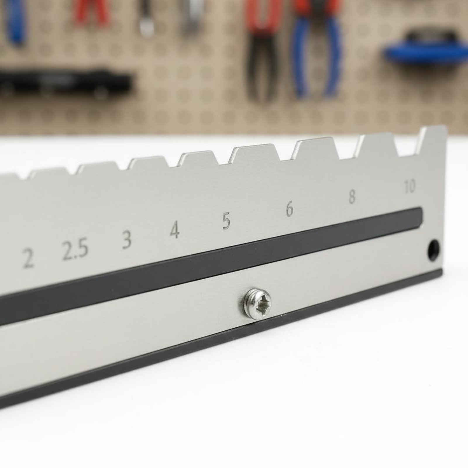 壁掛け六角レンチホルダー、金属製ペグボードレンチラック、六角 - Tools In Metal Workshop のレビューと価格