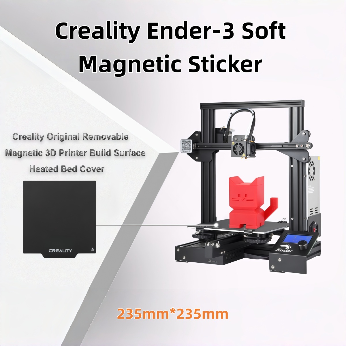 Creality Ender-3 ソフト磁気ステッカープレー - Creality Printer Ender 3 のレビューと価格
