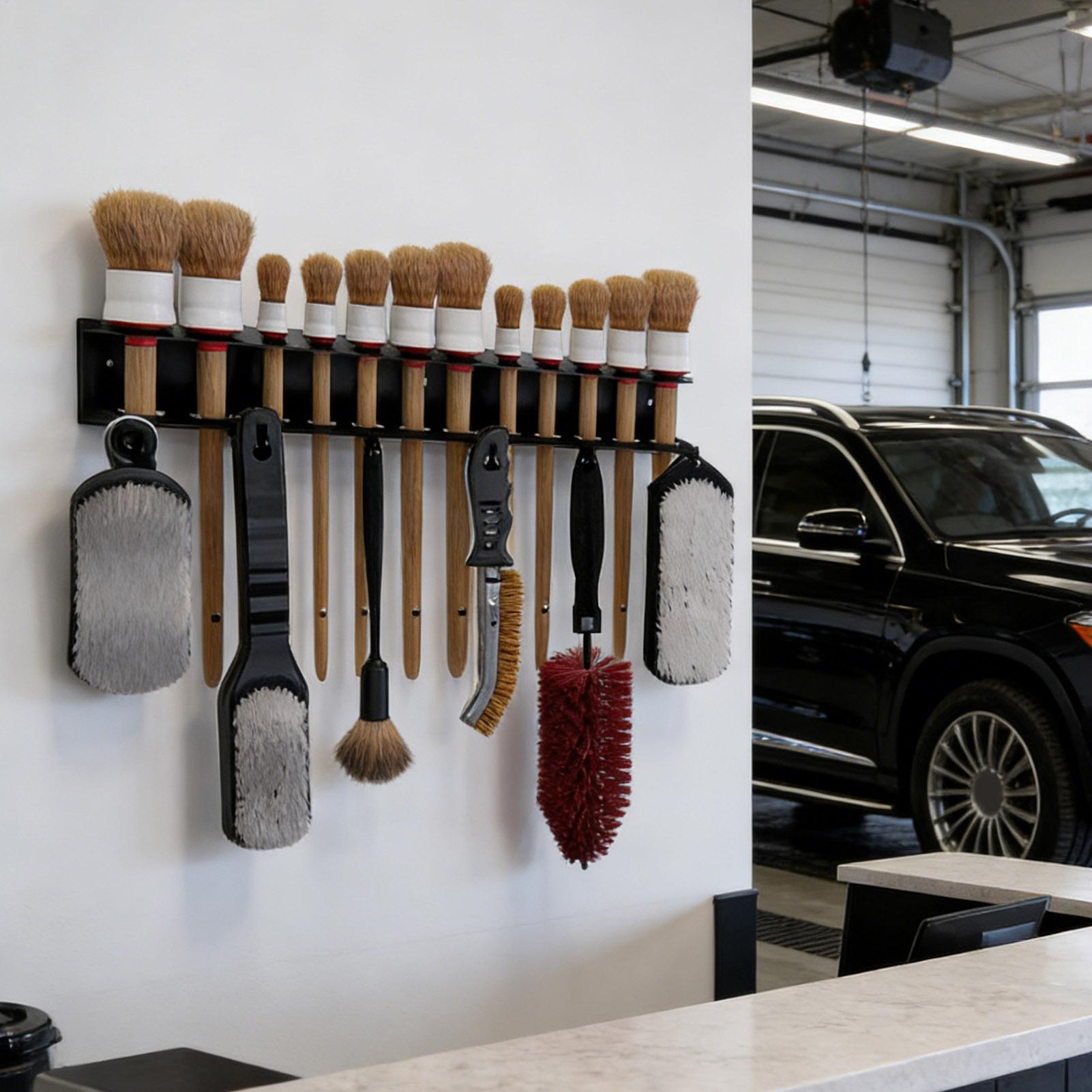 ディテーリングブラシホルダー スチール製 車用ブラシスタンド - Workshop Tools On Wall のレビューと価格