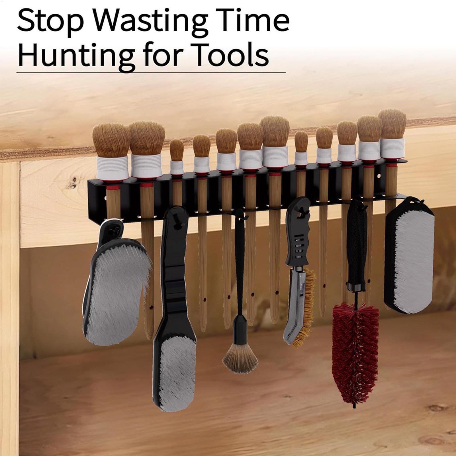 ディテーリングブラシホルダー スチール製 車用ブラシスタンド - Workshop Tools On Wall のレビューと価格