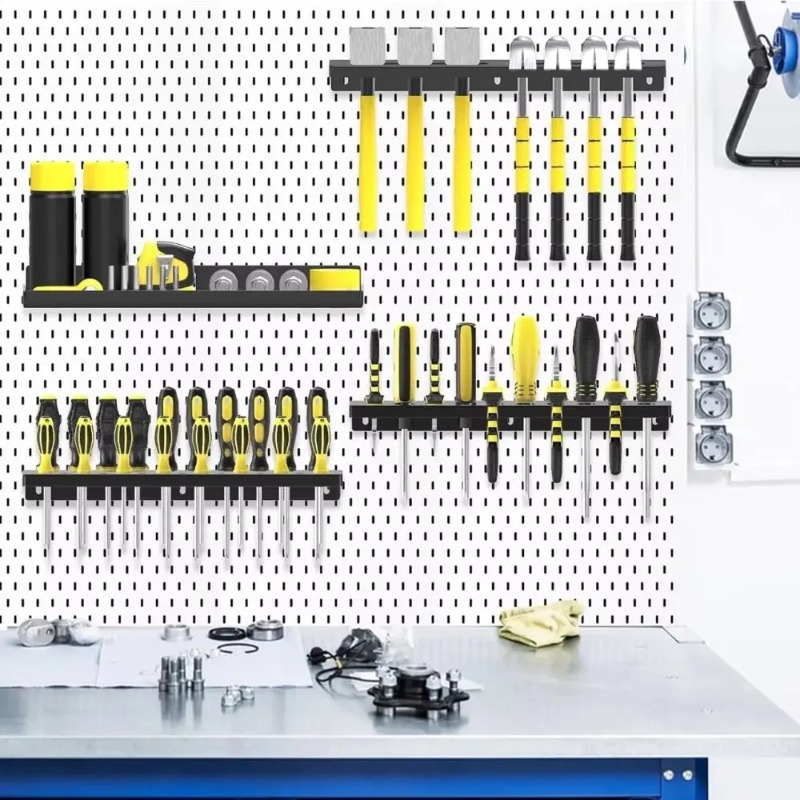壁掛け式金属製ツールハンガー、頑丈なスチール製収納ラック、ド - Workshop Tools Hanger のレビューと価格
